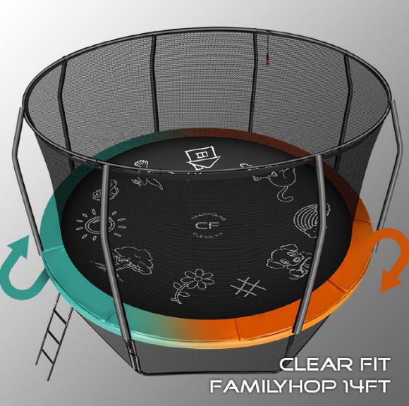 Батут Clear Fit FamilyHop 14Ft