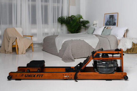 Гребной тренажер UNIXFIT Wood Rower Dark Гребной тренажер UNIXFIT Wood Rower Dark